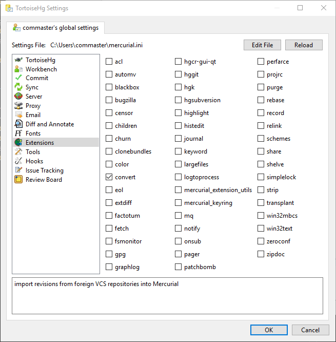 tortoisehg create svn repo